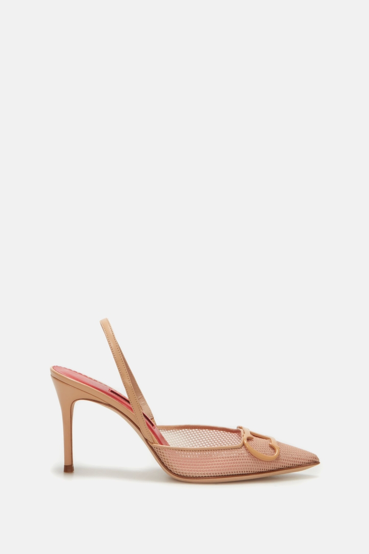 Initials Insignia 80 mesh slingback pumps