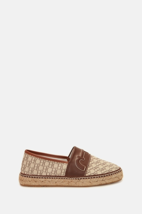 DOMA INSIGNIA LEATHER AND CARACAS CANVAS ESPADRILLES