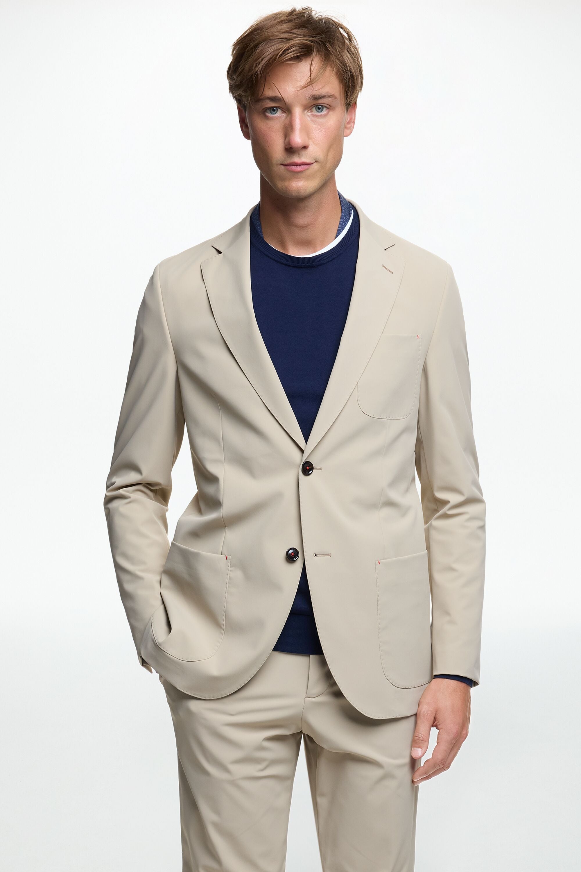 Technical Nylon Relaxed Fit Suit Jacket beige CH Carolina Herrera United States