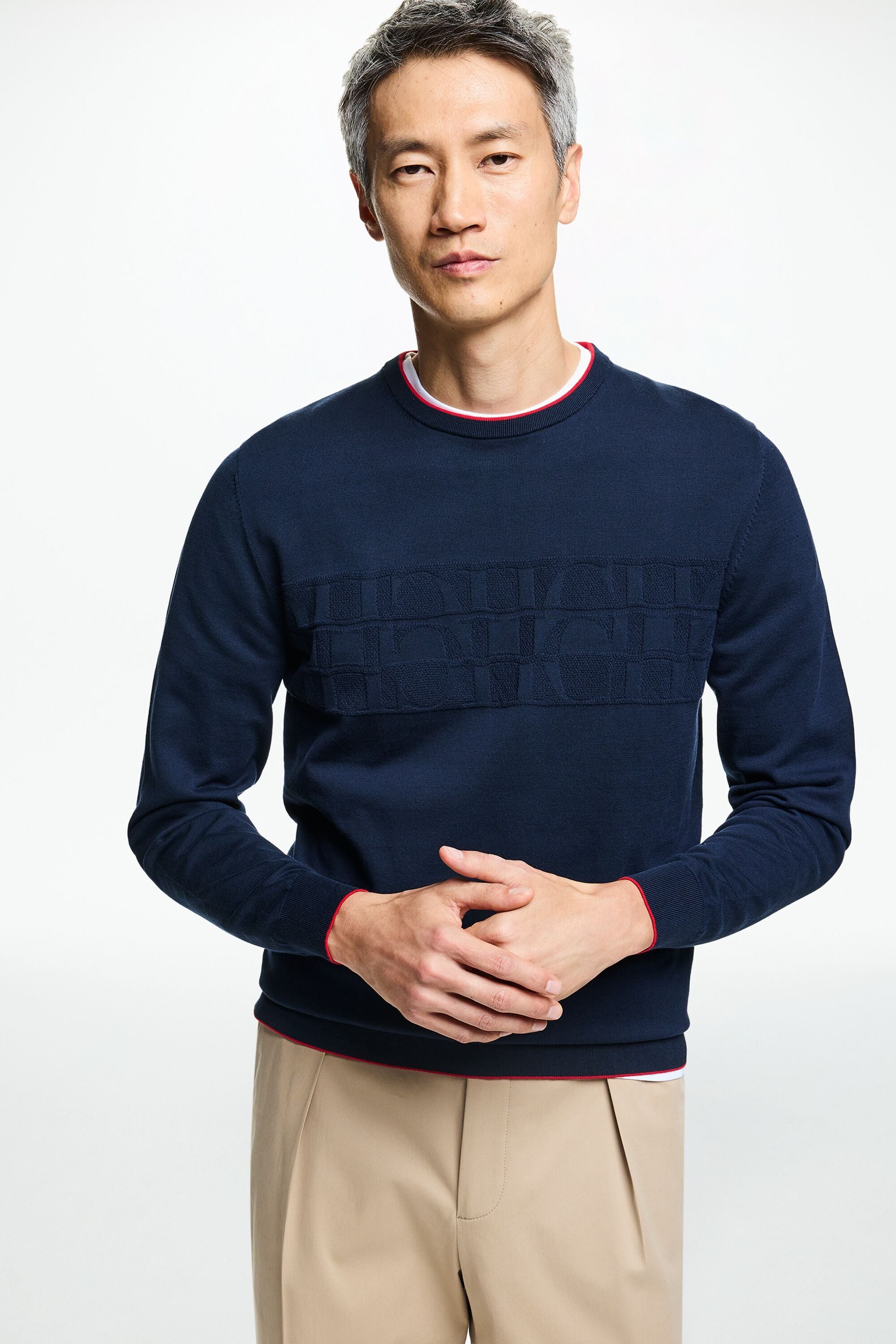 Textured cotton sweater 2025
