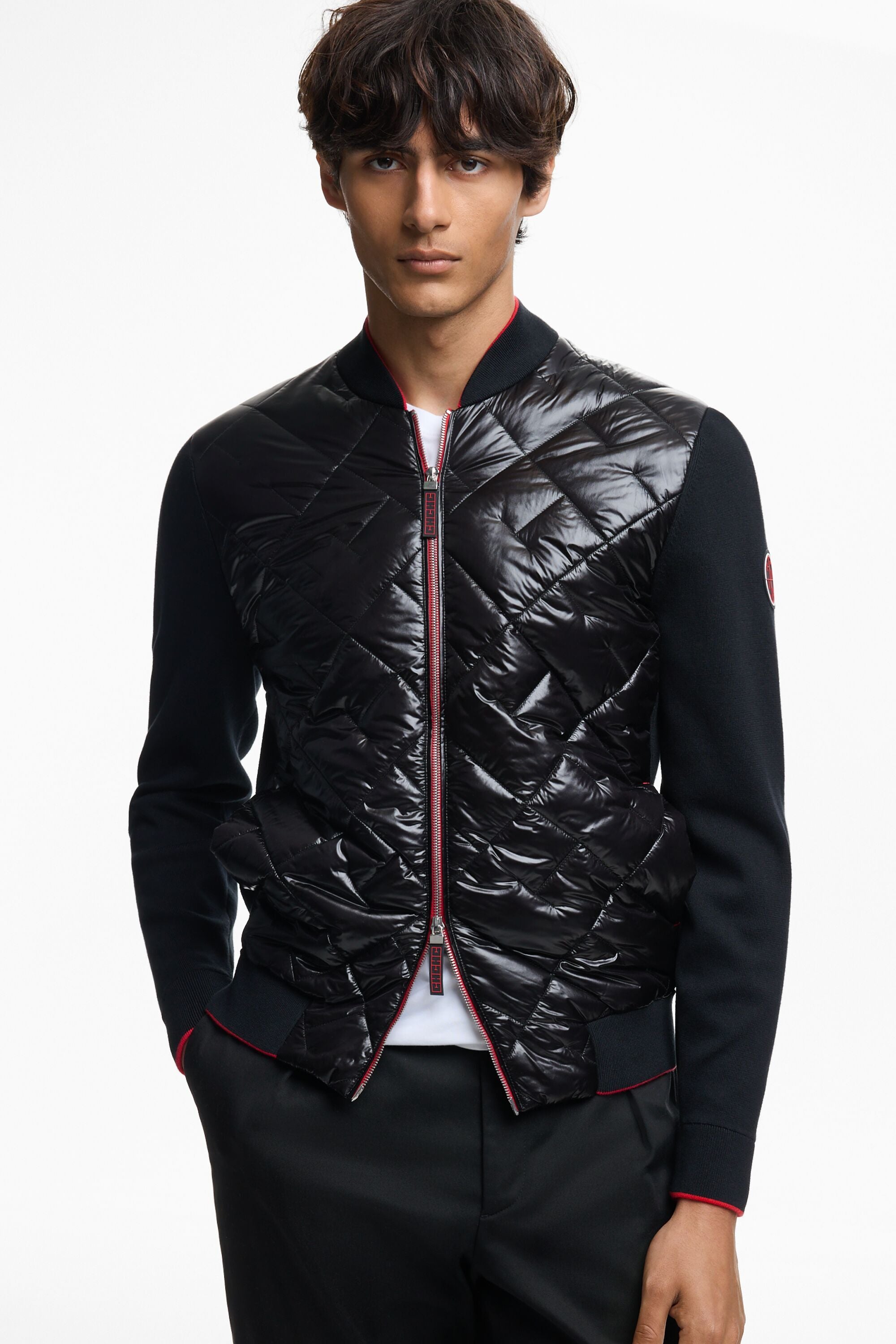 Quilted nylon bomber jacket new arrivals
