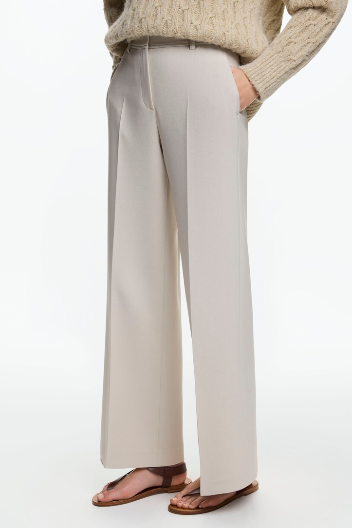 Crepe Straight-Leg Pants