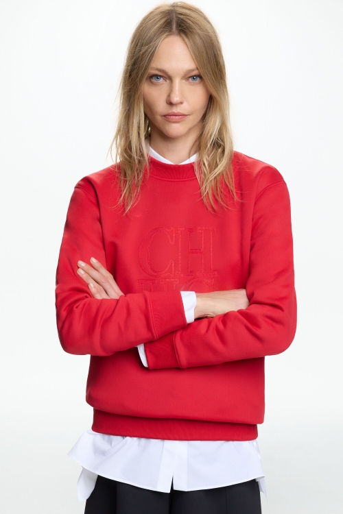 CH EMBROIDERED MILANO KNIT SWEATSHIRT