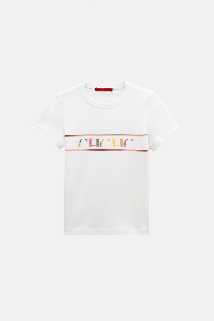 CH strip embossed t-shirt