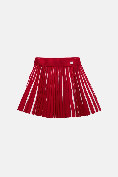 KNIT PLEATED SKIRT