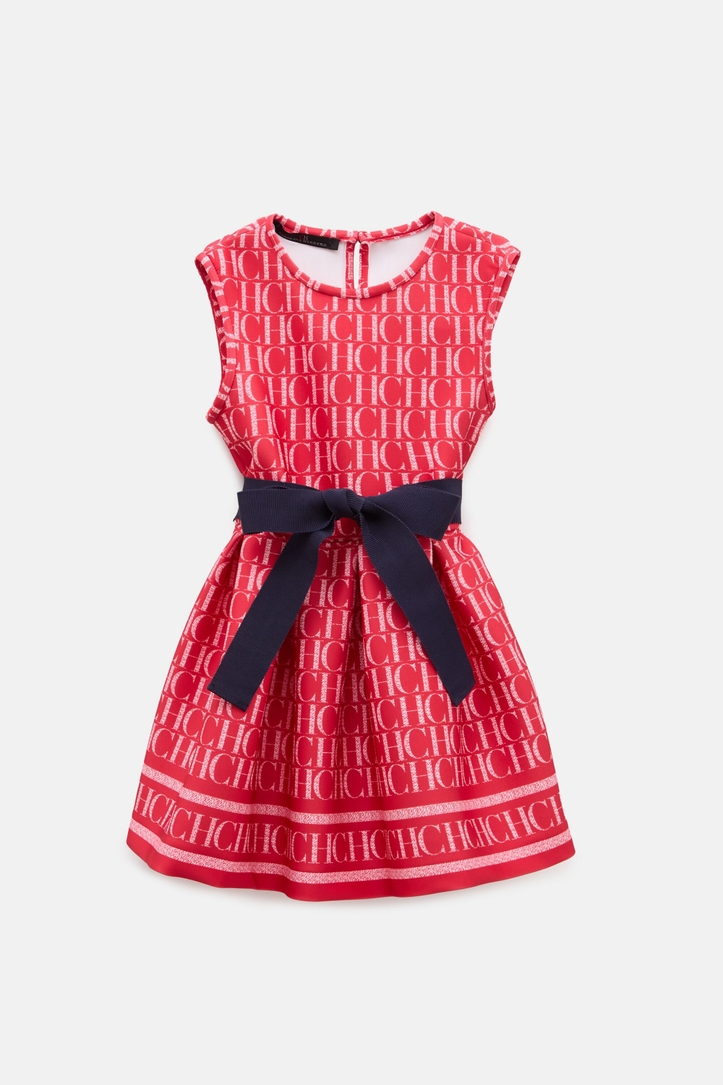 Vestido de Neopreno con Estampado Lazo