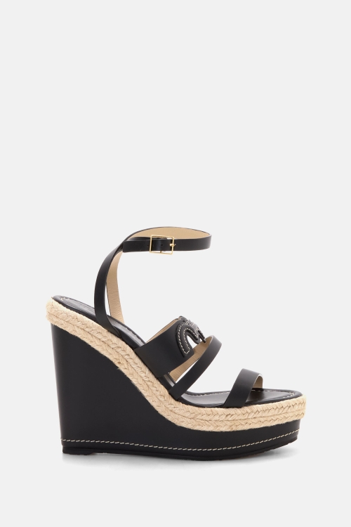 DOMA INSIGNIA CUT OUT 100 LEATHER WEDGES