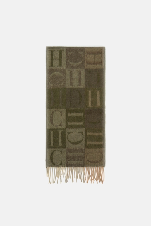 CH CHECKED MERINO WOOL AND ANGORA SCARF