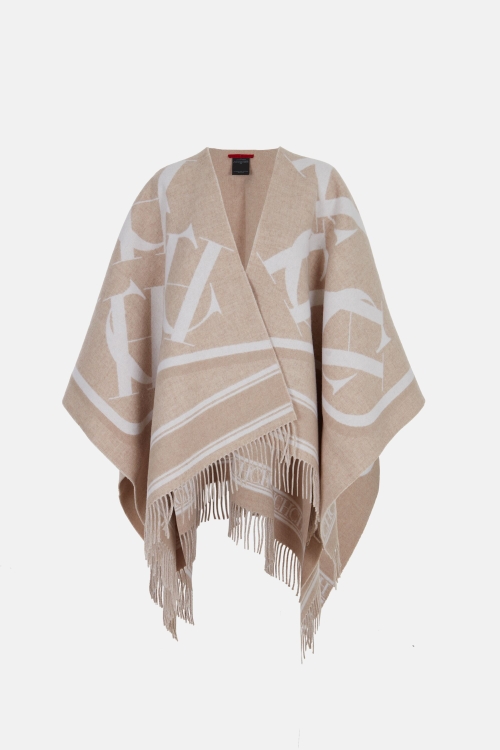 PONCHO REVERSIBLE DE LANA MERINO BLASÓN