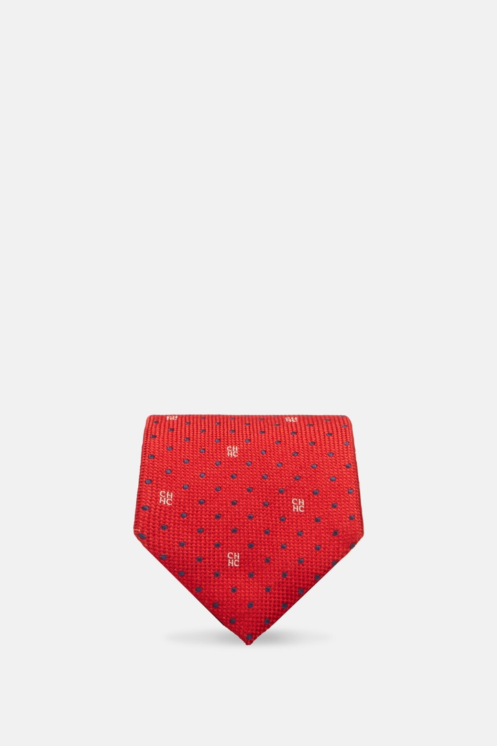 Polka dot silk tie