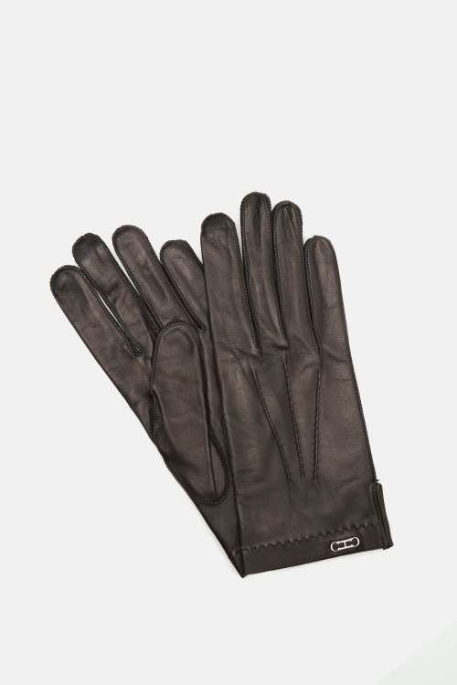 INITIALS INSIGNIA LEATHER GLOVES