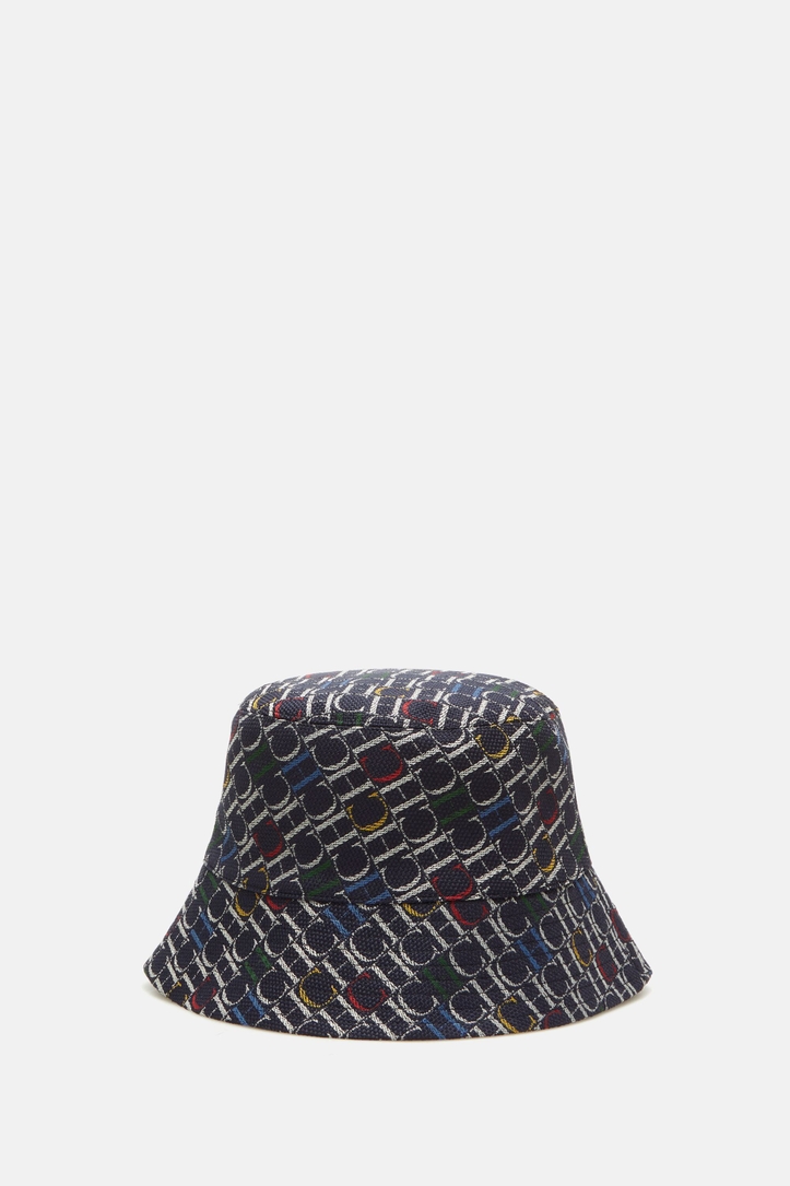 Gorro bucket reversible de canvas Blue Chiribitas