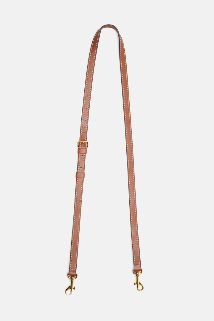 Adjustable leather cross body strap